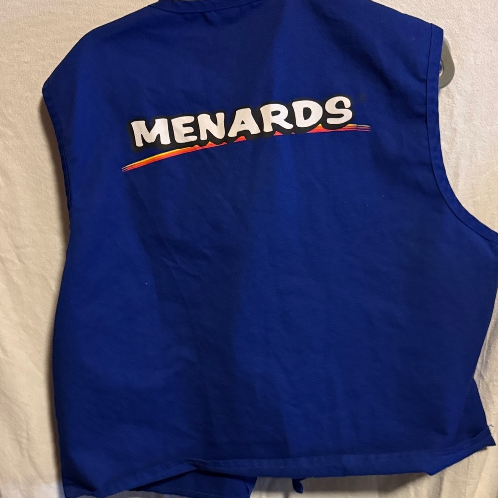 ★ Menards Blue Employee Work Vest Logo Retail Uniform Women 2X - Picture 5 of 5